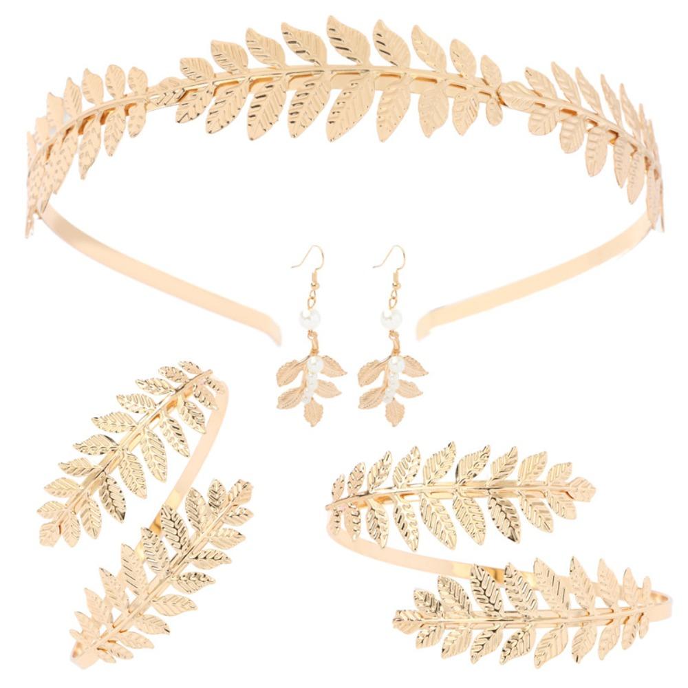 Arm Cuff Greek Goddess Costume Accessories Gold Goddess Jewelry Set Themed Party