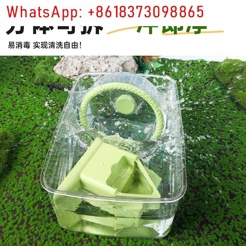 Ultra-Quiet 4-in-1 Hamster Running Wheel with Ball Roller Feeding Avoidance Landscape Toy for Golden Bear Cage Supplies