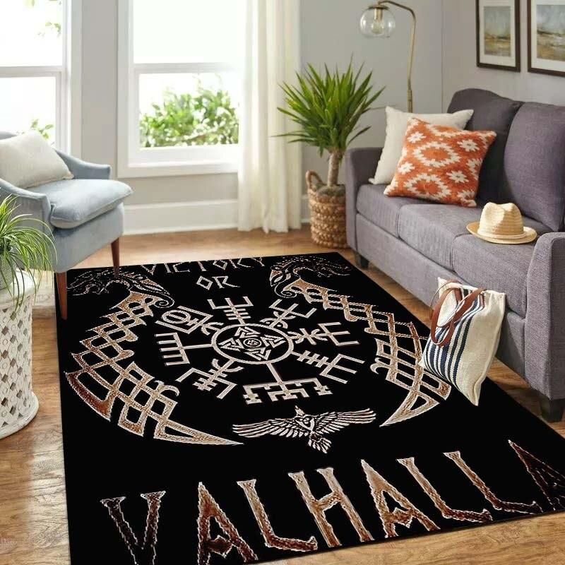 Ковры с татуировкой викингов, украшение для гостиной, противоскользящий коврик для спальни, мягкий фланелевый большой ковер и ковер