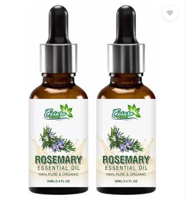 Cesaro Organics Масло розмарина для кожи, мышц и кондиционер для волос - Набор эфирного масла розмарина 2 (30 мл х 2)