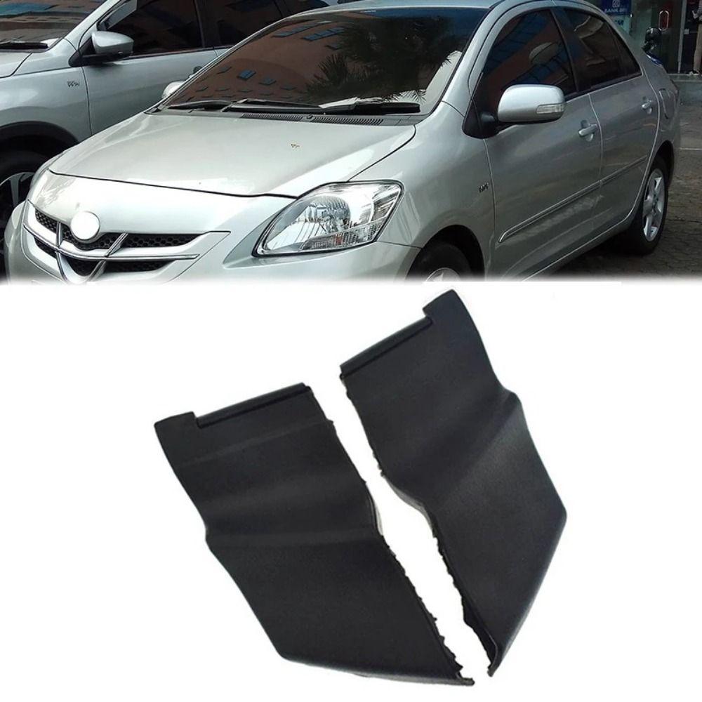 1 Pair Plastic Car Wrap Corner Trim Black Cowl Cover Trim for Toyota Yaris 4 Doors 2006-2010