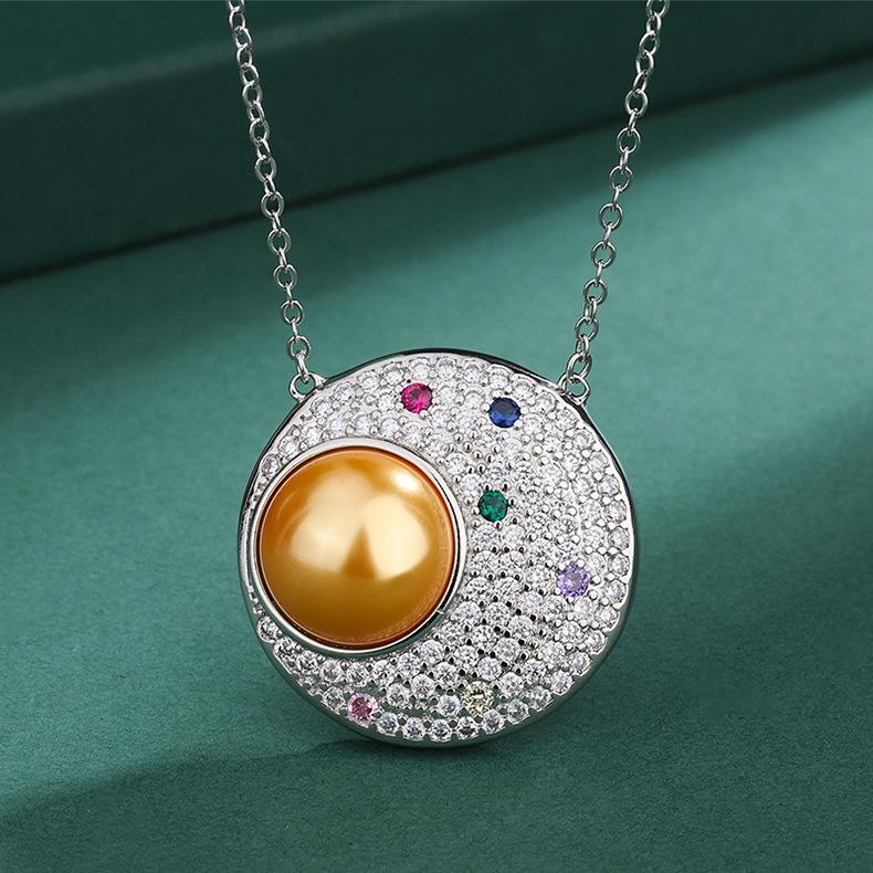 Жемчужное ожерелье 2024 года, новое ожерелье из пресноводного жемчуга, модная подвеска для женщин, премиум-класса, микро-инкрустированная цепочка для ключицы