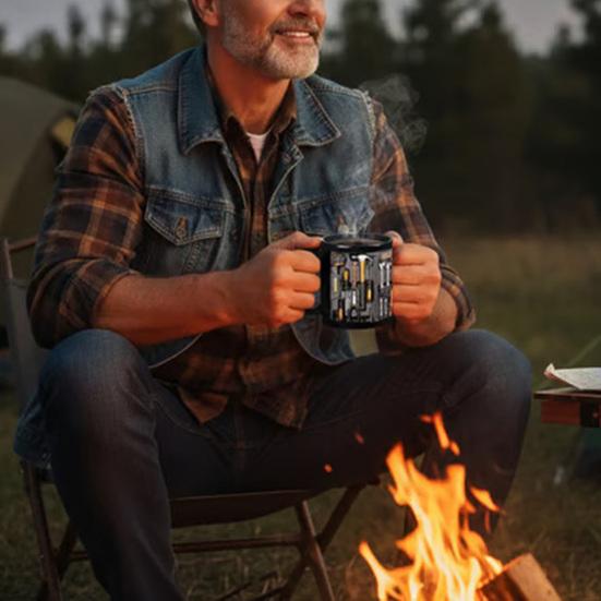 Набор инструментов механика Керамическая кружка Большая кофейная чашка Подходит для мытья в посудомоечной машине и микроволновой печи Ручная работа для питья