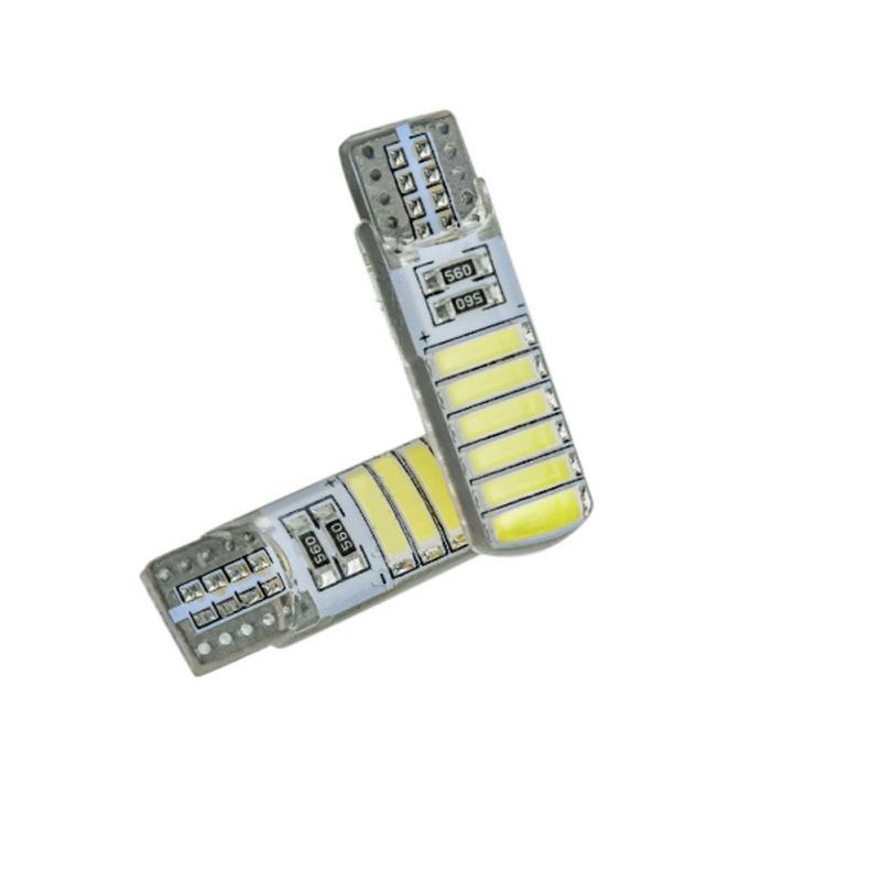 2 Pcs T10-7020-12smd Silicone Car Motorcycle Width Light 12v Dc Highlight Reading Lamp Instrument