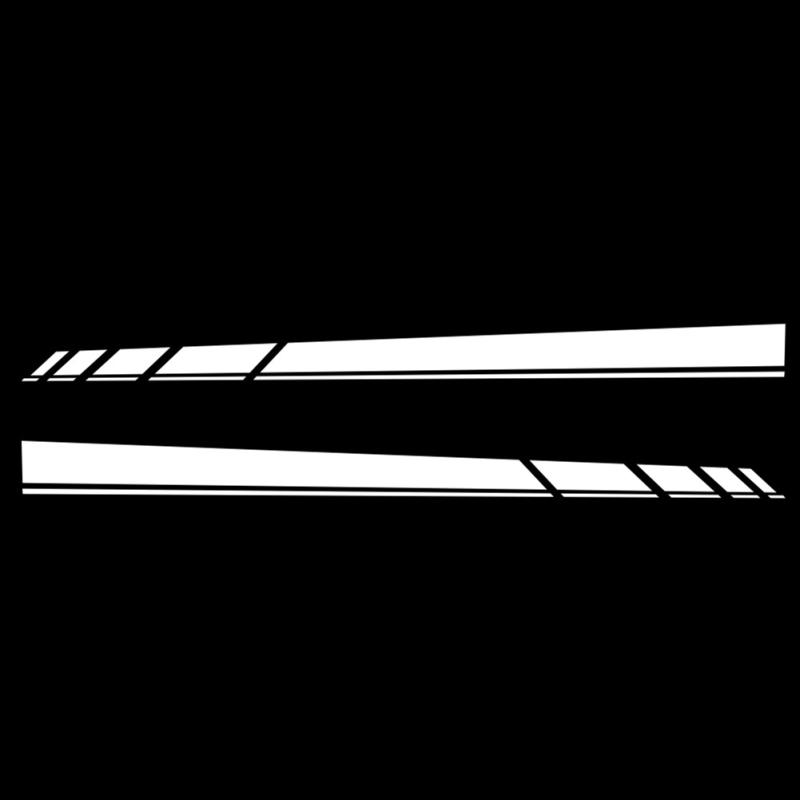 2pcs D-1227 Car Side Skirt Sticker Long Stripe Shelter Scratches Film Wrap Stickers Tuning Diy