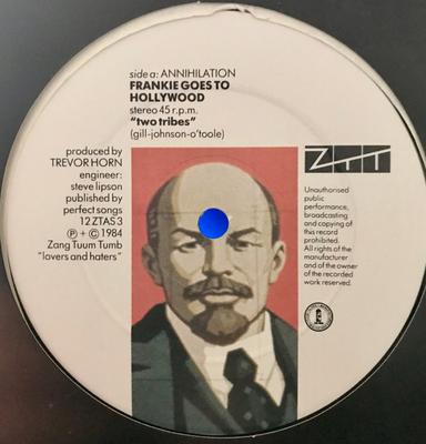 12-дюймовая пластинка FRANKIE GOES TO HOLLYWOOD - Two Tribes 12ZTAS3 ZTT 1984 UK Танцевальная и Электронная Б/У