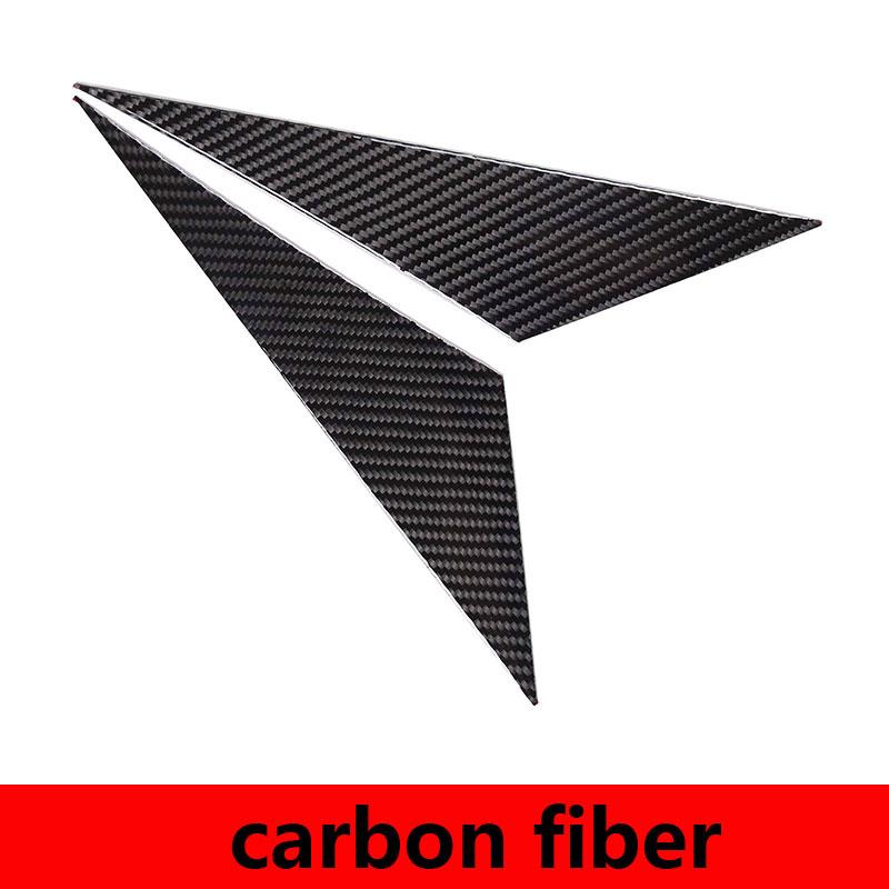 For Chevrolet Corvette C6 2005-2013 Soft Carbon Fiber Car A-pillar Triangular Cover Trim Sticker Car