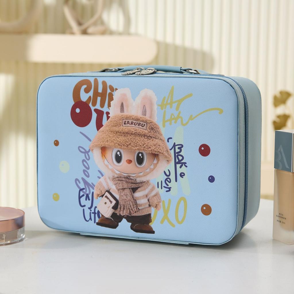 Children's Travel Makeup Bag, Cartoon Large-capacity Storage Box, Suitcase, Waterproof Makeup Case