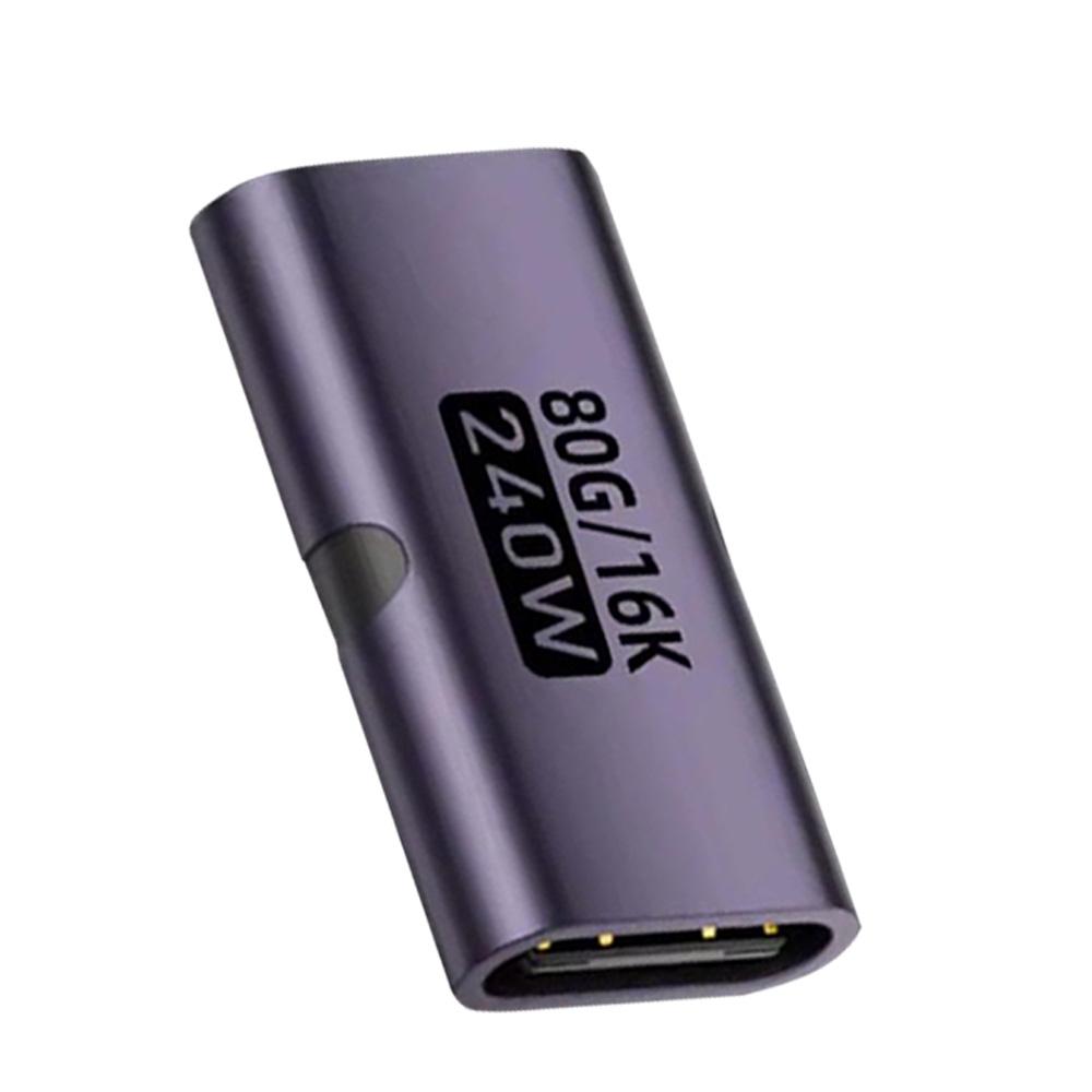 240 Вт Адаптер PD USB C Female на Type C Female Адаптер 80 Гбит/с Высокоскоростной 8K 60 Гц Видео Быстрая Зарядка для IPhone 15 16 17 IPad