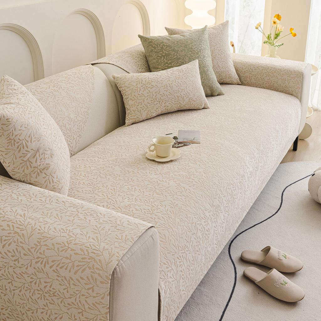Chenille Sofa Cushion Non-Slip Stain-Resistant Affordable Luxury Style Sofa Cushion Four Seasons Universal High-Grade Sofa Cover Universal Cover