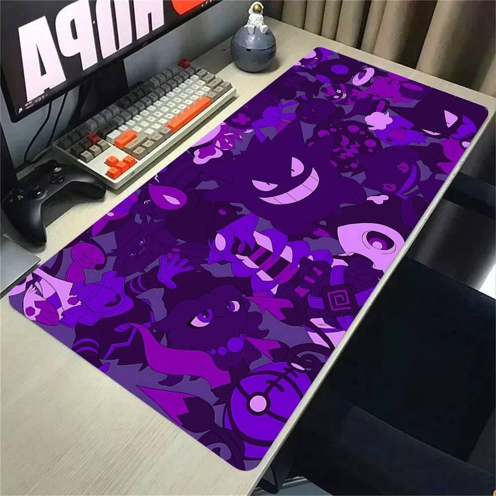 Laptop Kawaii Mousepad Purple Japan Anime Mouse Pad PC Cool P-pokemon Gamer Cabinet Keyboard Rug XXL G-gengar Extended Desk Mat