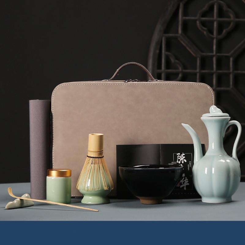 7 шт./набор ручной работы для дома, легко чистящийся чайный набор матча, подставка для инструментов, миска, венчик, совок, подарочные церемониальные традиционные японские чайные сервизы