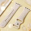 Гравированный ремешок для Apple Watch Band 42 мм 44 мм 45 мм 41 мм 40 мм 49 мм Силиконовый цветочный браслет Correa Серия 8 9 7 SE 4 5 6 Ultra 2
