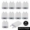 10 шт./лот EU Plug 5V 1A USB настенное зарядное устройство портативные адаптеры питания для iPhone 6 7 8 plus 11 12 13 14 Samsung htc