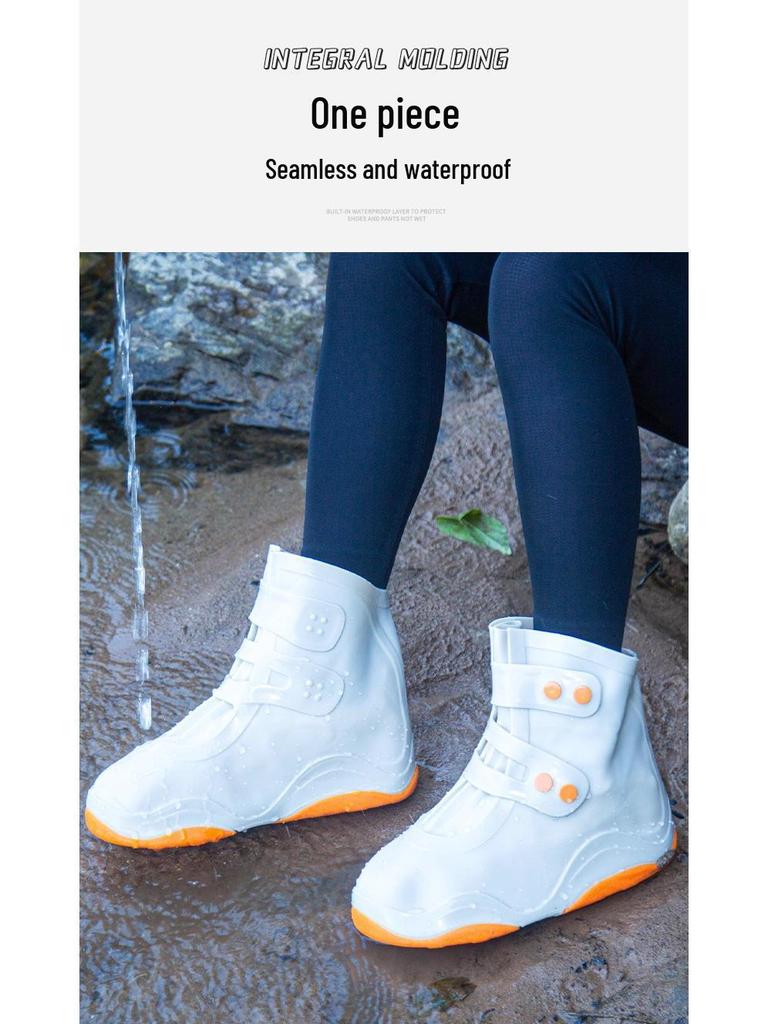 Силиконовые водонепроницаемые нескользящие бахилы для взрослых и детей: Противообрастающие, Плотные, Износостойкие, Портативные, Легко надеваются/снимаются Чехлы для дождевых сапог