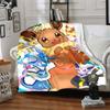 1pc Eevee, Pokémon Blanket Lightweight Flannel Blanket Throw Blanket For Sofa, Bed, Travel, Camping, Livingroom, Office, Couch