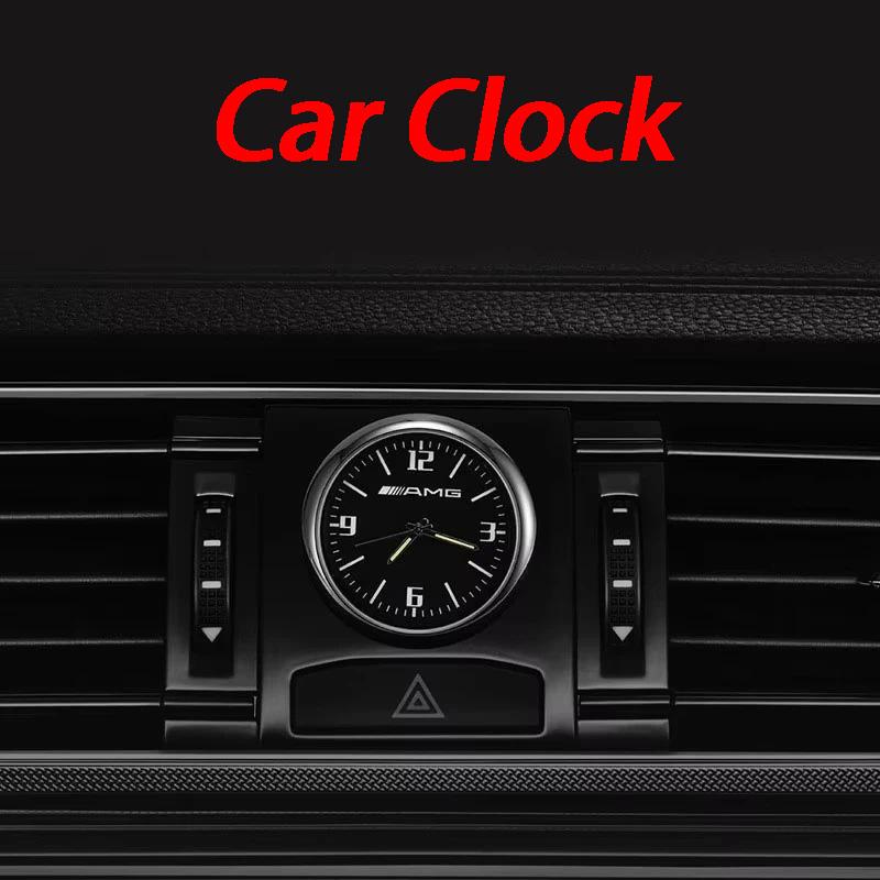 LJX1 Car Decoration Quartz Luminous Clock Watch For Mercedes benz AMG GLA CLA GLC GLE GLB GLK CLS A B C E S Class E300 C200 C260 C180