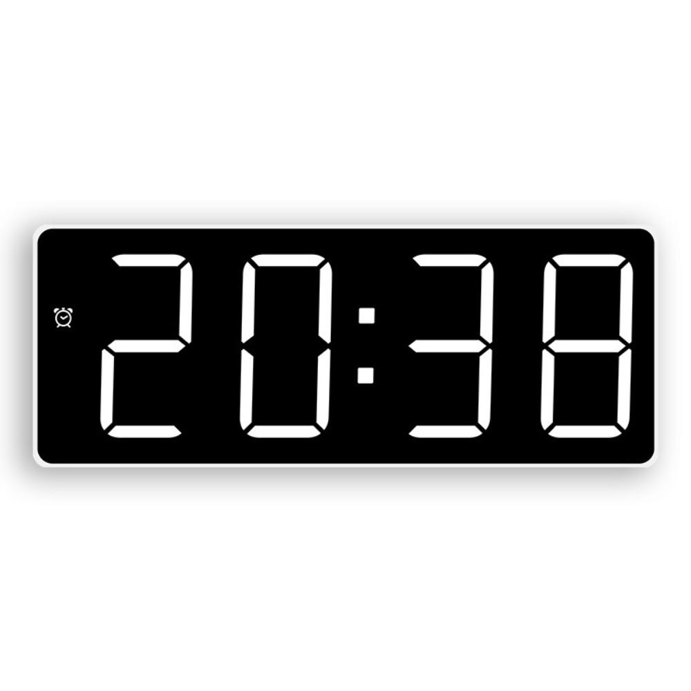 RGB Colorful Alarm Clock LCD Display 4 Digitals LED Digital Clock with Temperature Date Adjustable Brightness Electronic Clock