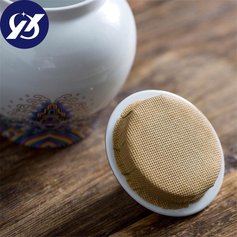 Керамическая эмалированная банка для чая, большая коробка для упаковки чая, герметичная банка для хранения конфет, фарфоровый пищевой контейнер