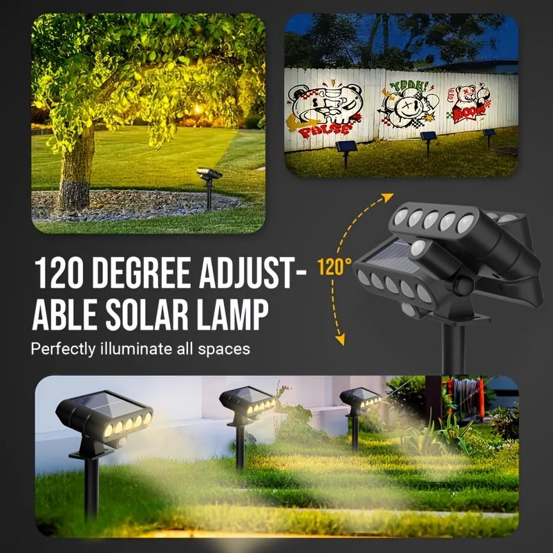 Solar Spot Light Outdoor Solar Landscape Lamp 3-Mode Waterproof Solar Spotlights for Yard Garden Pathway Flowerbed Tree Lighting