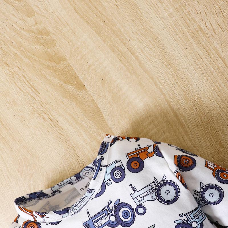 Милое боди для маленьких мальчиков и девочек, боди с мультяшным принтом автомобиля, нижняя часть шеи, боди с длинными рукавами, весенне-осенний игровой костюм для новорожденных, От 0 до 24 месяцев