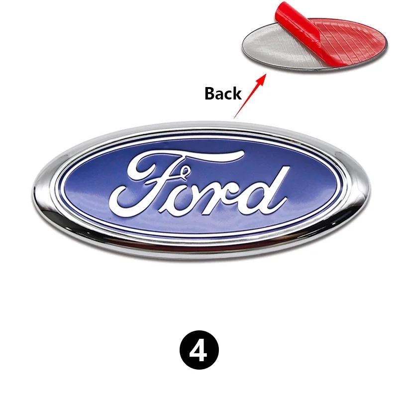 Car Sticker Ford New 2025 Hot 1Pc 17.5cm Car Front Rear Emblem Badge Trunk Hood Decal Sticker For Ford Edge Escape Fiesta Transi