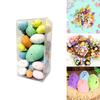 35pcs Colorful Painting Easters Eggs Handmade Seasonal Decoration Foam Spotted Eggs Ornament for Family Gatherings