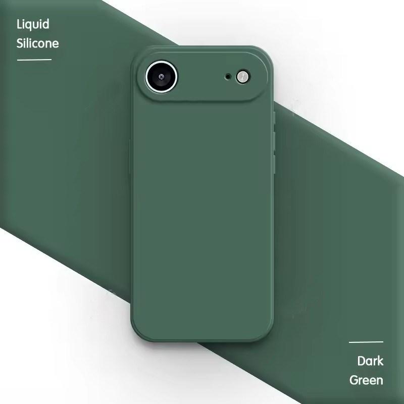 Soft Phone Case for iPhone 17 Air 16E 15 14 13 Mini 12 11 Pro Max Plus 6/7/8 X XR SE Funda Square Liquid Silicone Camera Lens Protection Back Cover