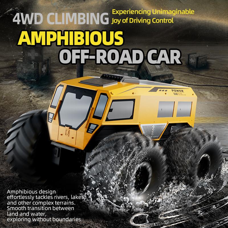 Q210 амфибийный водонепроницаемый радиоуправляемый автомобиль с двойным управлением 4WD внедорожный автомобиль с дистанционным управлением 2.4G электрический альпинистский гусеничный игрушечный автомобиль для детей