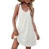 Женские летние платья Свободные сарафаны без рукавов с V-образным вырезом Купальник с карманами и петельками