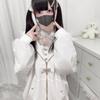 Детская куртка с длинным рукавом и кружевной отделкой в виде мультяшного кролика, весенне-осенняя верхняя одежда для девочек, стиль принцессы