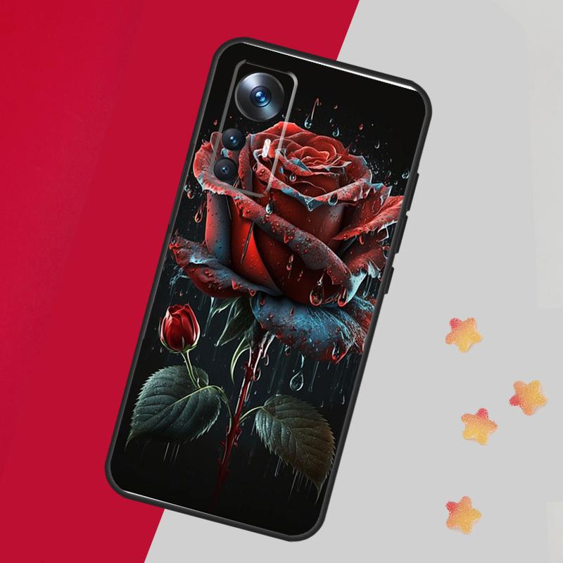 Чехол с цветочным принтом в виде розы для Xiaomi 14 13 11T 12T 13T Pro 12 Lite 12X POCO X3 X5 Pro X4 F4 M5 M5s F3 F5