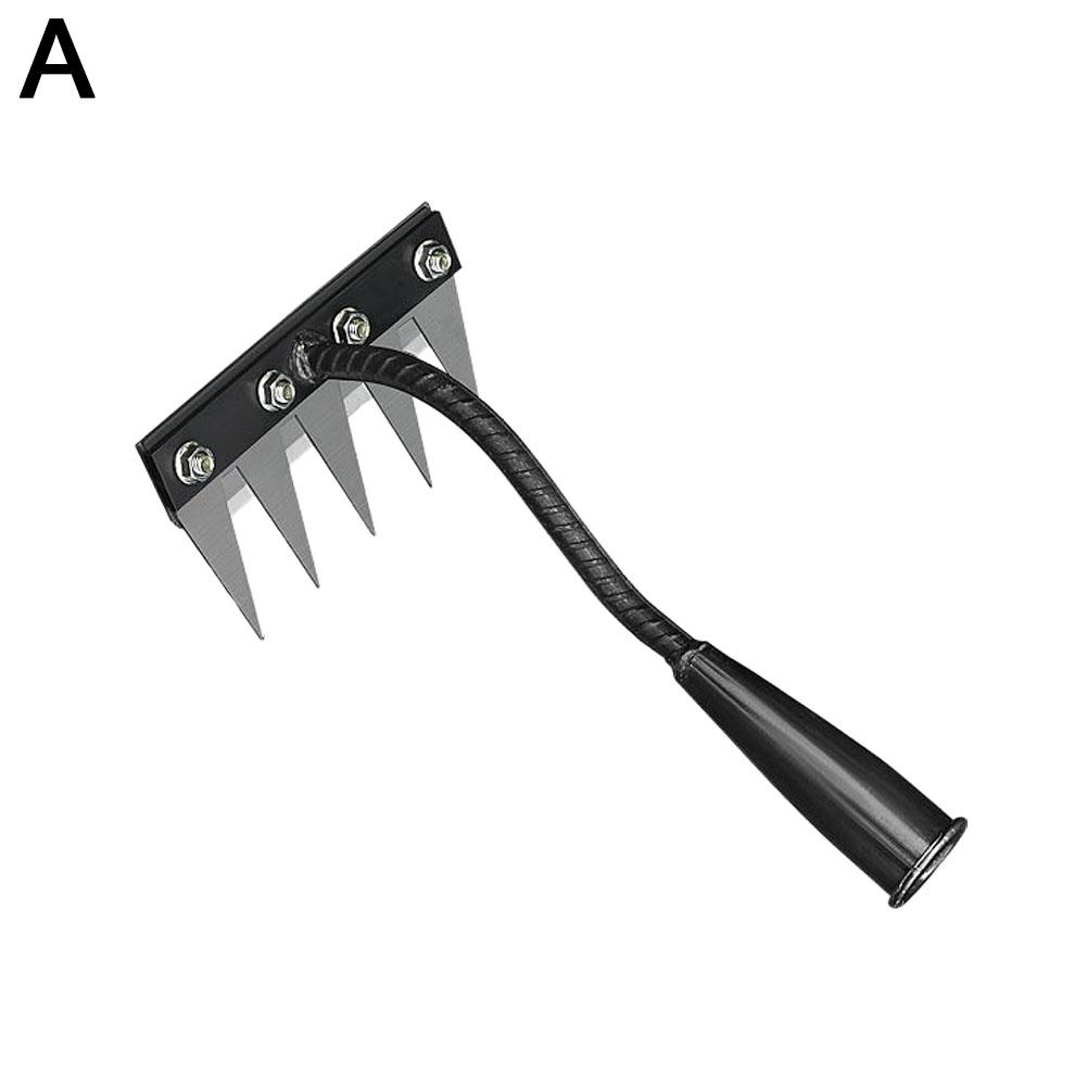 Teeth Garden Weeding Rake, Carbon Steel Removable Soil Hoe Straw Rake, Solves Weeding Inefficiency & Soil Loosening Trouble