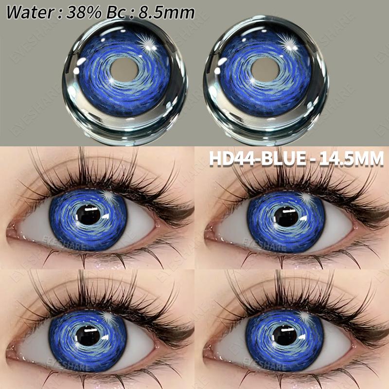 Eyeshare 1 Pair Cosplay Color Contact Lenses for Eyes Anime Accessory Anime Len Fashion Lenses Blue Lenses Beauty Pupil