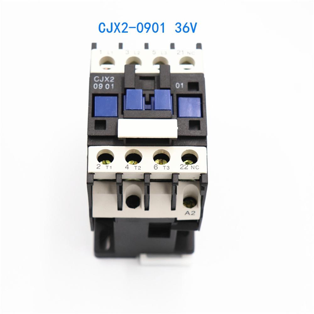 Контактор переменного тока 9A 3P+1NO/1NC Монтаж на рейку lc1d CJX2- 0910 1 нормально открытый контакт / CJX2- 0901 1 нормально закрытый контакт