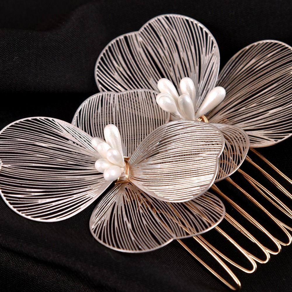 Цветочный гребень для волос Легкая роскошная заколка для волос Повседневная заколка для волос для девочек