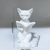 Статуэтки Кошек-Читателей, Скульптуры Котов-Ученых, В Очках, Полностью Погруженные в Книги, Элегантные Кошки, Подарки для Любителей Кошек
