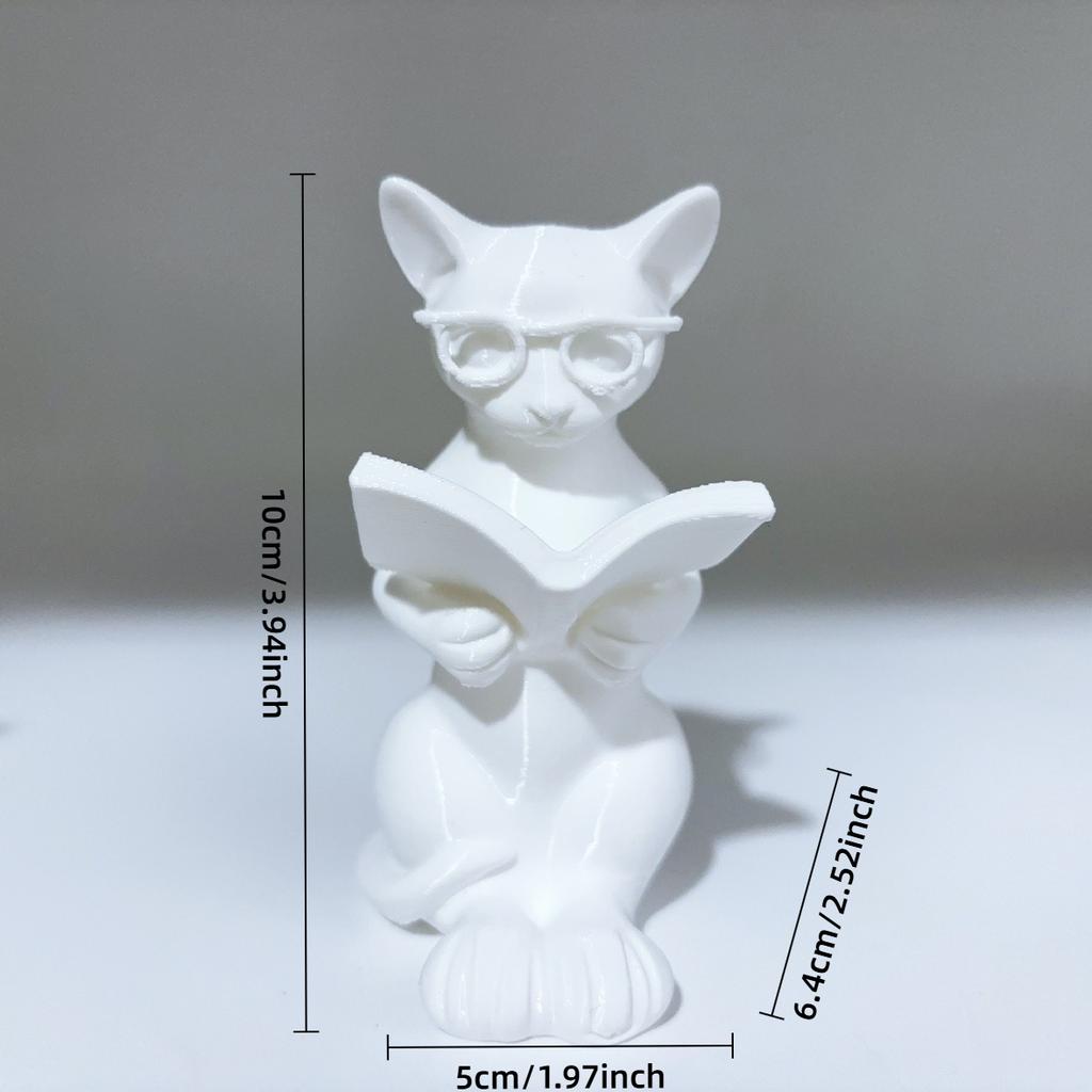 Статуэтки Кошек-Читателей, Скульптуры Котов-Ученых, В Очках, Полностью Погруженные в Книги, Элегантные Кошки, Подарки для Любителей Кошек
