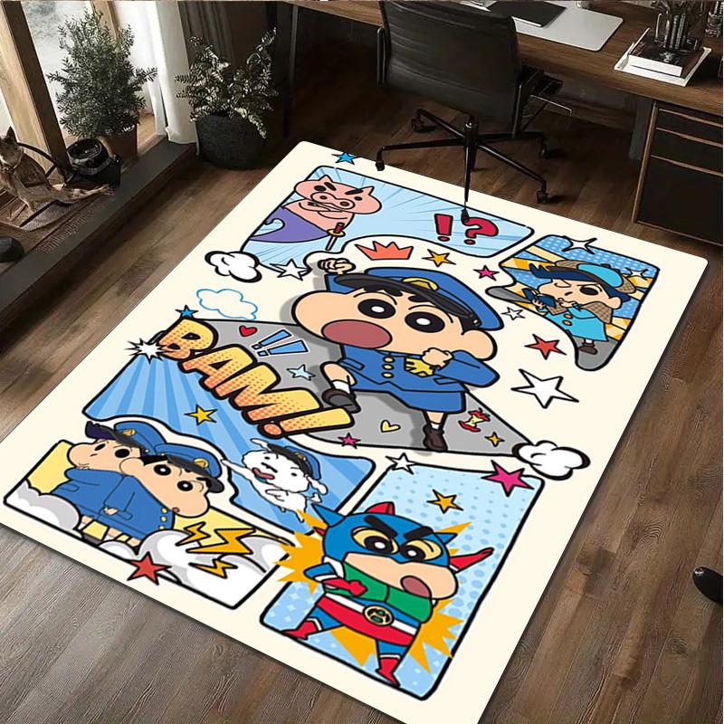 Crayon Shin-chan Carpet Office Decorative Carpet For Living Room Bedroom Door Mat Floor Rug Computer Chair Area Rug