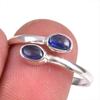 Натуральный кианит драгоценный камень 925 цельное серебро регулируемое кольцо ювелирные изделия I3E53