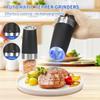Gravity Electric Pepper Grinder Salt Grinder with LED Light, Battery Operated, Adjustable Coarseness Washable 135ml Container