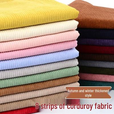 Однотонный вельвет в рубчик из велюра для одежды и чехлов на диван