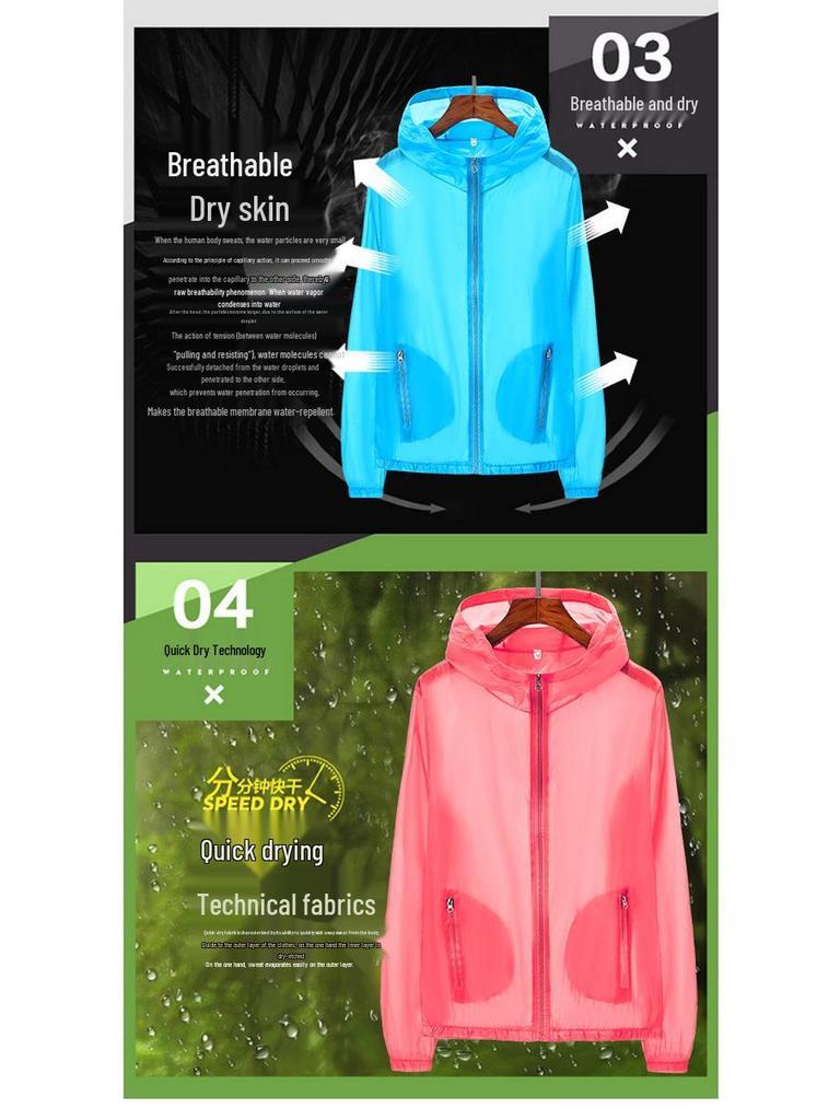 Летняя ветровка большого размера с защитой от УФ-лучей для пар - Куртка для рыбалки на открытом воздухе с логотипом на заказ