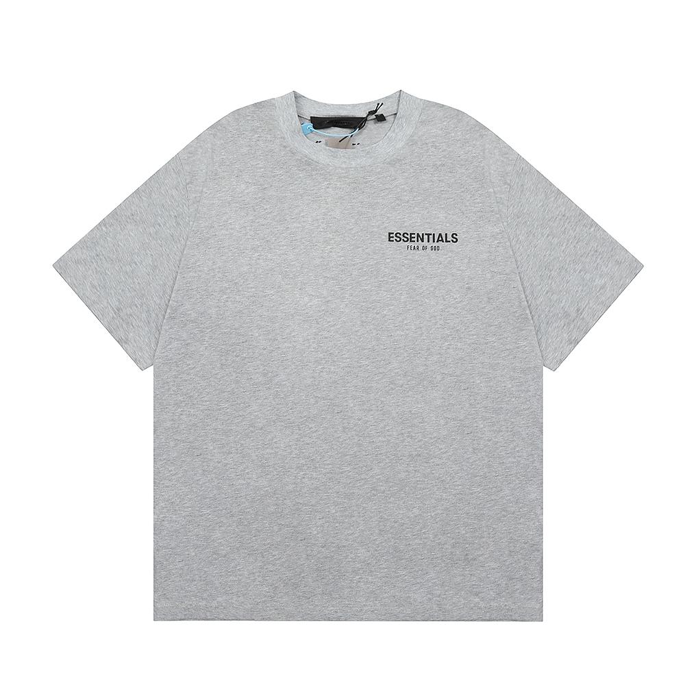 Fear Of God Essentials Футболка оверсайз с принтом букв сзади Мужская Женская Чистый хлопок Повседневная с коротким рукавом 3 цвета