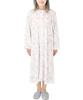 ON NISHIKI Caregiving Pajama Dress for Elderly Long Full Front Easy Cotton Negligee Size Women, Sleeve, Opening, One-Touch Closure, On/Off,