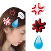 2pcs Funny Hair Clips Sweating Water Droplets Cute Hairpin Expression Handmade Hair Accessories Duckbill Clip Bangs Side Clip