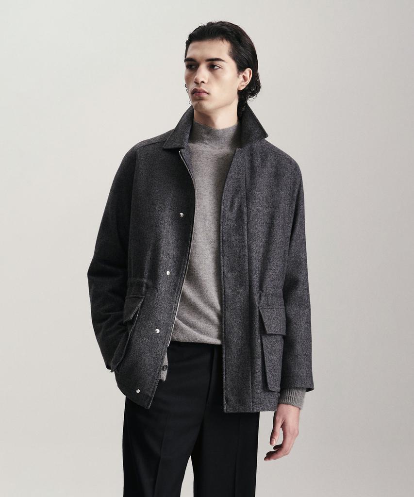 JRIUM Marcel Raglan City Jacket Herringbone Black