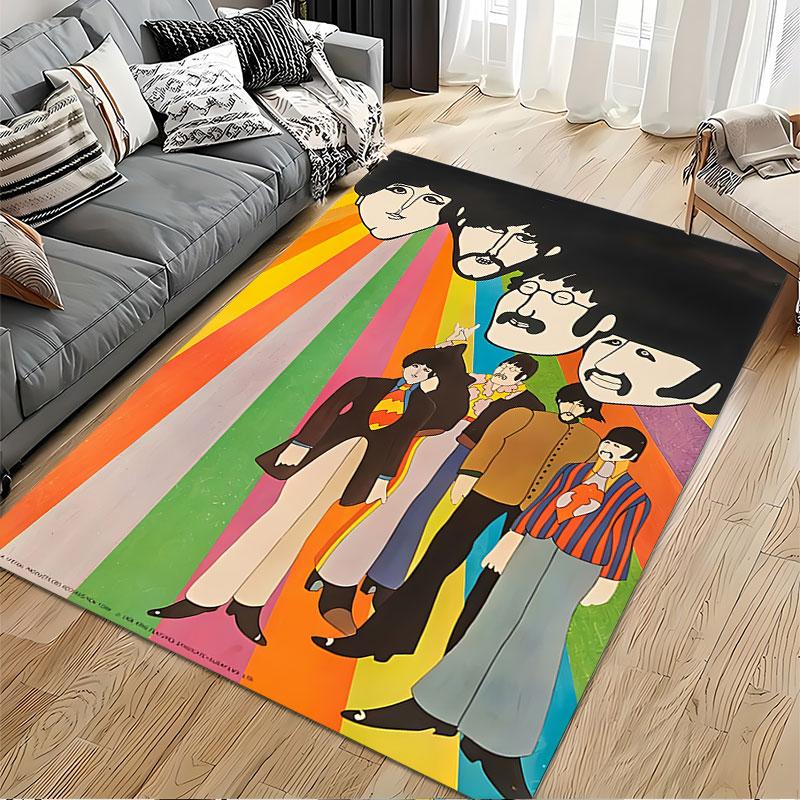 Colorful Psychedelic Art Carpet suitable as a non-slip mat for the living room or bedroom sofa
