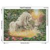 Diamond Painting Cross Stitch Unicorn Play Water  5d Diamond Embroidery Full Round Diamond Pictures