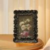 Picture Frame Embossed Photo Antique, Resin, Holder Ornate for Desktop Home